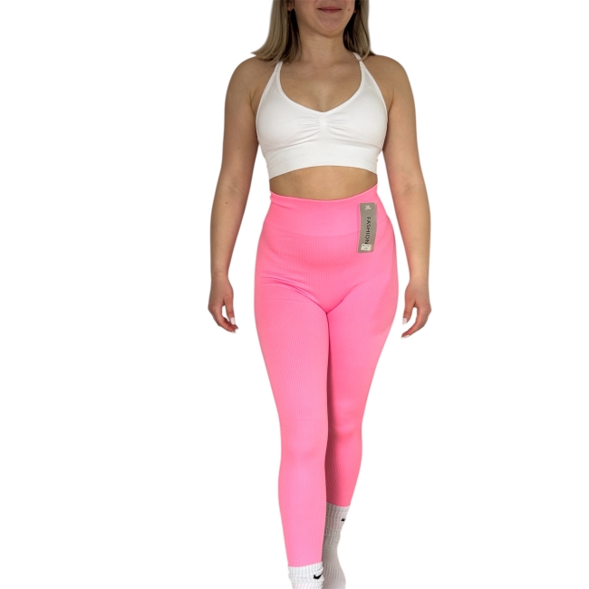 Legginsy białe prążek L/XL